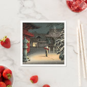 Tsuchiya Koitsu - Sneeuw op Nezu Shrine Servet (Insitu)