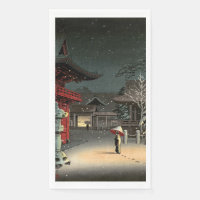 Tsuchiya Koitsu - Sneeuw op Nezu Shrine