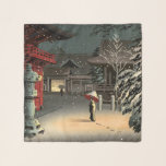 Tsuchiya Koitsu - Sneeuw op Nezu Shrine Sjaal<br><div class="desc">Sneeuw op Nezu Shrine / Voman in Snow - Tsuchiya Koitsu,  Woodblock color print,  1934</div>