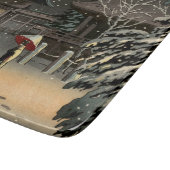 Tsuchiya Koitsu - Sneeuw op Nezu Shrine Snijplank (Hoek)