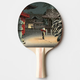 Tsuchiya Koitsu - Sneeuw op Nezu Shrine Tafeltennisbatje