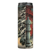 Tsuchiya Koitsu - Sneeuw op Nezu Shrine Thermosbeker (Achterkant)