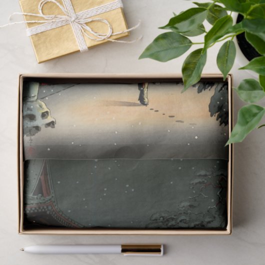 Tsuchiya Koitsu - Sneeuw op Nezu Shrine Tissuepapier (Geschenk)