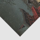 Tsuchiya Koitsu - Sneeuw op Nezu Shrine Tissuepapier (Detail)