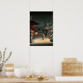 Tsuchiya Koitsu - Snow at Nezu Shrine Poster (Keuken)