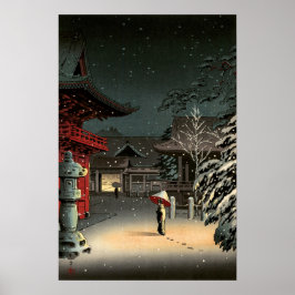 Tsuchiya Koitsu - Snow at Nezu Shrine Poster