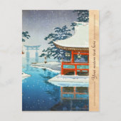 Tsuchiya Koitsu Snowy Miyajima winterkunst Briefkaart (Voorkant)