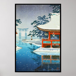 Tsuchiya Koitsu Snowy Miyajima winterkunst Poster
