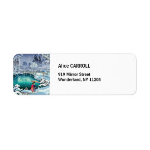 Tsuchiya Koitsu - Voorjaarssneeuw bij Maruyama Etiket