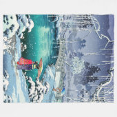 Tsuchiya Koitsu - Voorjaarssneeuw bij Maruyama Fleece Deken (Voorkant (Horizontaal))