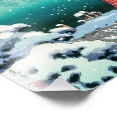 Tsuchiya Koitsu - Voorjaarssneeuw bij Maruyama Foto Afdruk (Hoek)