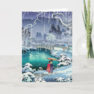 Tsuchiya Koitsu - Voorjaarssneeuw bij Maruyama Kaart