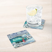 Tsuchiya Koitsu - Voorjaarssneeuw bij Maruyama Kartonnen Onderzetters (Insitu)