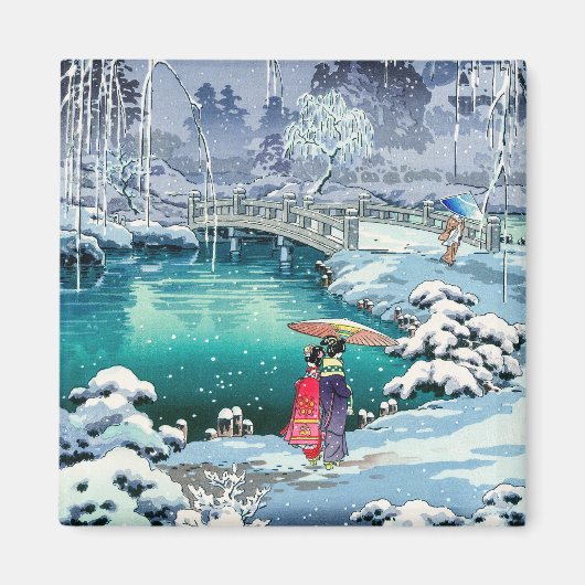 Tsuchiya Koitsu - Voorjaarssneeuw bij Maruyama Magneet (Voorkant)