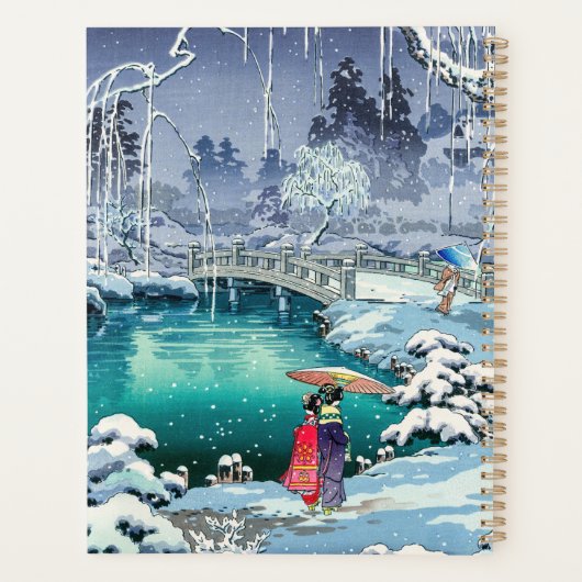 Tsuchiya Koitsu - Voorjaarssneeuw bij Maruyama Planner (Achterkant)