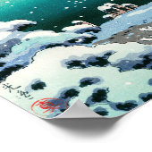 Tsuchiya Koitsu - Voorjaarssneeuw bij Maruyama Poster (Hoek)