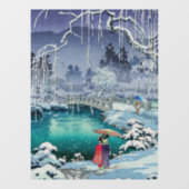 Tsuchiya Koitsu - Voorjaarssneeuw bij Maruyama Raamsticker (Vel)