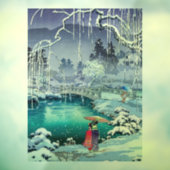 Tsuchiya Koitsu - Voorjaarssneeuw bij Maruyama Raamsticker (Vel 3)