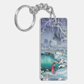 Tsuchiya Koitsu - Voorjaarssneeuw bij Maruyama Sleutelhanger (Voorkant Links)