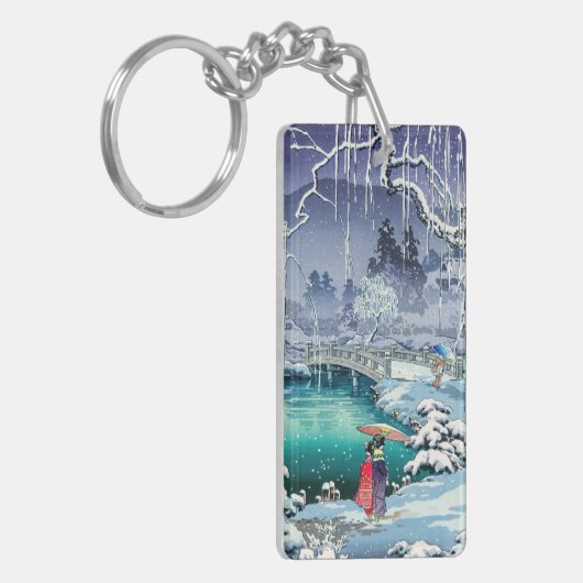 Tsuchiya Koitsu - Voorjaarssneeuw bij Maruyama Sleutelhanger (Voorkant Links)