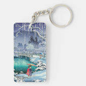 Tsuchiya Koitsu - Voorjaarssneeuw bij Maruyama Sleutelhanger (achterkant)