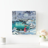 Tsuchiya Koitsu - Voorjaarssneeuw bij Maruyama Vierkante Klok (Huis)