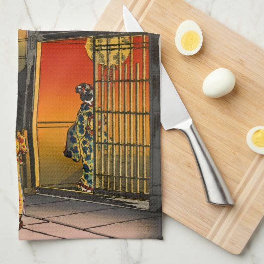 Tsuchiya Koitsu - Zijstraat Araki in Yotsuya Theedoek (Quarter Fold)