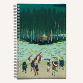 Tsuchiyama, Japan:  Japans houtblok Notitieboek (Voorkant)