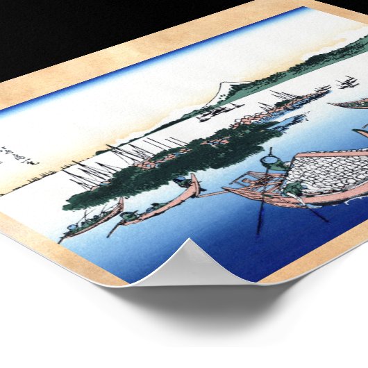 Tsukada op het eiland Musashi in de provincie Hoku Poster (Hoek)