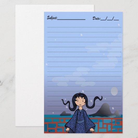 Tsuki no Yoru Briefpapier (Voorkant / Achterkant)