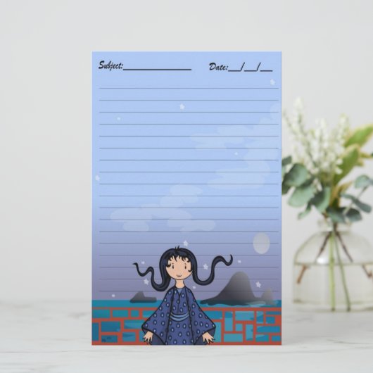 Tsuki no Yoru Briefpapier (Staand voorkant)