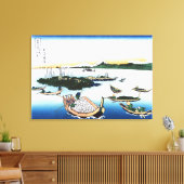 Tsukuda-eiland in de provincie Musashi Canvas Afdruk (Insitu (Woonkamer))