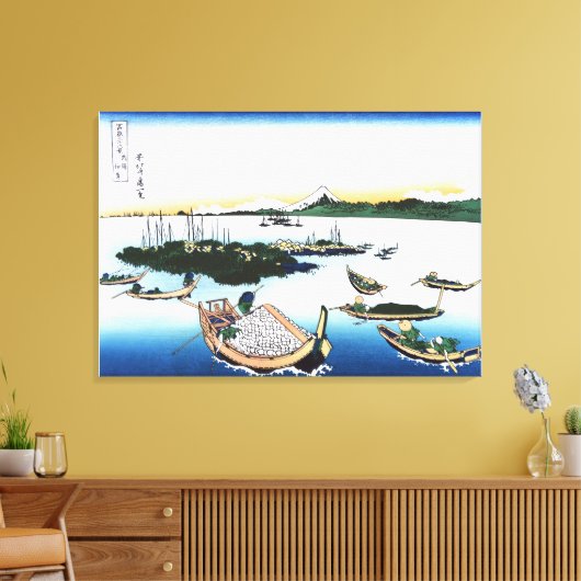 Tsukuda-eiland in de provincie Musashi Canvas Afdruk (Insitu (Woonkamer))