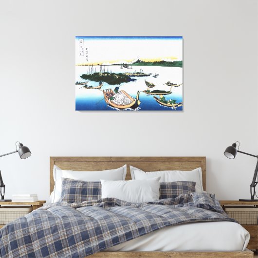 Tsukuda-eiland in de provincie Musashi Canvas Afdruk (Insitu (Slaapkamer))