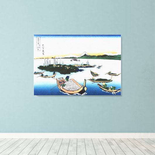 Tsukuda-eiland in de provincie Musashi Canvas Afdruk (Insitu (Houten vloer))