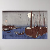 Tsukudajima en het district Fukagawa Poster (Voorkant)