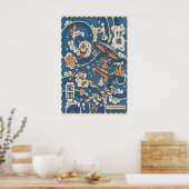 Tsukumogami Poster Japanse Folklore Illustratie (Keuken)
