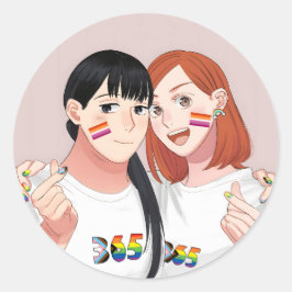 Tsukuritai Onna naar Tabetai Onna | Trots Ronde Sticker