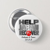 tsunami - aardbeving in Japan Ronde Button 5,7 Cm (Voorkant /achterkant)