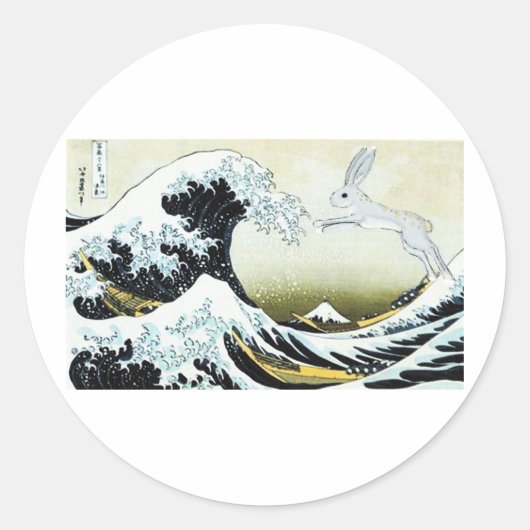 TSUNAMI BUNNY RONDE STICKER (Voorkant)