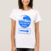 Tsunami Evacuatieroute T-shirt (Voorkant)