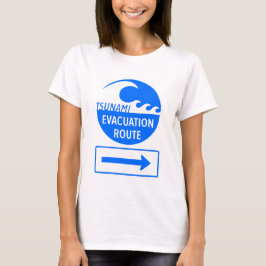 Tsunami Evacuatieroute T-shirt