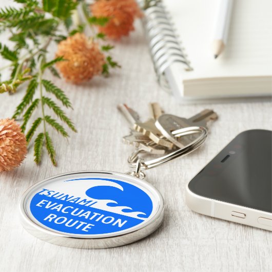 Tsunami Evacuation Route Sleutelhanger (Zijkant)