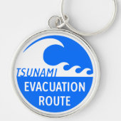 Tsunami Evacuation Route Sleutelhanger (Voorkant)