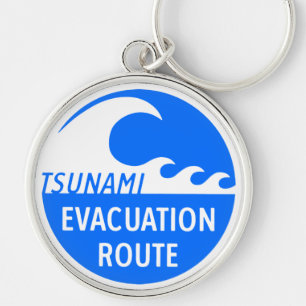 Tsunami Evacuation Route Sleutelhanger