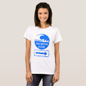 Tsunami Evacuation Route T-shirt (Voorkant volledig)