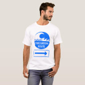 Tsunami Evacuation Route T-shirt (Voorkant volledig)