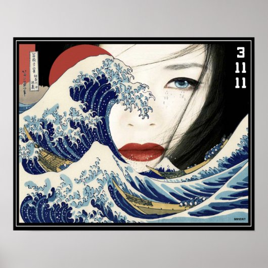 Tsunami Geisha Poster (Voorkant)