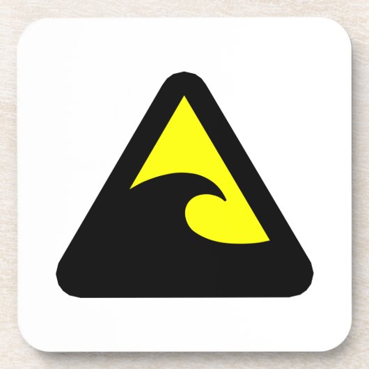 Tsunami Gevarenbord Drankjes Onderzetter (Voorkant)