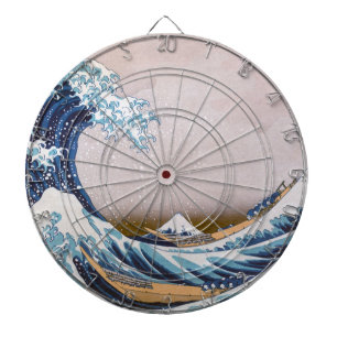 Tsunami Grote Golf bij Kanagawa Japan door Hokusai Dartbord